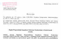 Decyzja Śląskiego WIOŚ